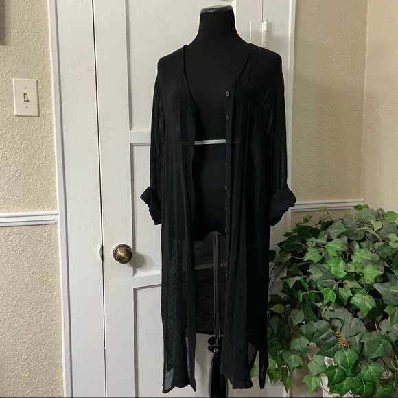 Loose Weave Boho Button-Up Duster Cardigan - Picture 2 of 16